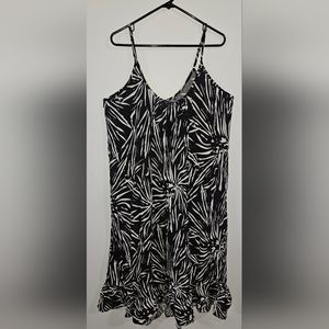 Buenos Ninos Black and White Spaghetti Strap Dress XXL NWOT